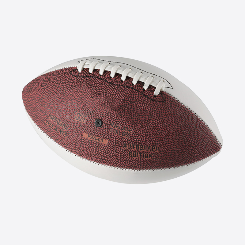 Individuell gedrucktes Logo Maschinengenähtes American Football Match Ball Game Composite OEM